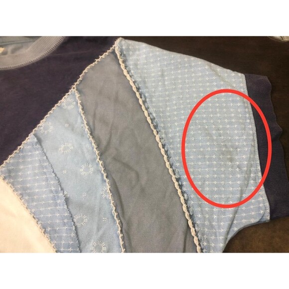 Free People We The Free Colorblock Oversized Pullover Top Embroidered S 273025 - Picture 7 of 7